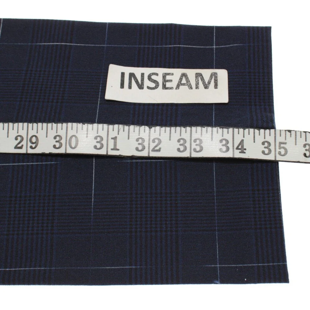 Mac Jeans NWT Chinos / Casual Pants Size 30 US Lennox in Blue Check Polyester